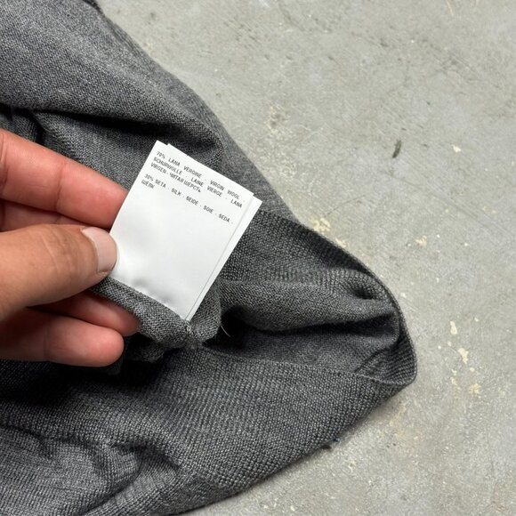 Gray Polo Collar Men's Sweater - Picture 10 of 11